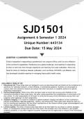 SJD1501 Assignment 6 (ANSWERS) Semester 1 2024 - DISTINCTION GUARANTEED
