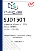 SJD1501 Assignment 6 (DETAILED ANSWERS) Semester 1 2024 - DISTINCTION GUARANTEED 
