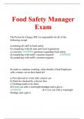 Food Safety Manager Exam 2024/25