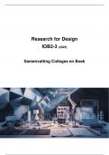 Research for Design (IOB2-3) - Samenvatting colleges en boek