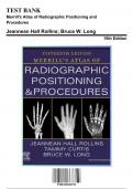Test Bank: Merrill's Atlas of Radiographic Positioning and Procedures 15th Edition by Rollins | Ch. 1-30| 9780323832793, with Rationales