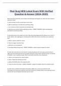 Med-Surg HESI Latest Exam With Verified  Question & Answer (2024-2025)