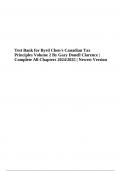 Test Bank for Byrd Chen's Canadian Tax Principles Volume 2 By Gary Donell Clarence | Complete All Chapters 2024/2025 | Newest Version