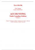 Test Bank for Accounting 9th Canadian Edition (Volume 2) By Charles Horngren, Walter Harrison (All Chapters, 100% Original Verified, A+ Grade)