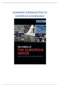 Summary Introduction to European Governance +  additional literature 630027-B-6