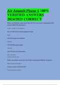 Air Assault Phase 1 100%  VERIFIED ANSWERS  2024/2025 CORRECT