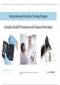 Presentation Interprofessional Geriatrics Training Program 