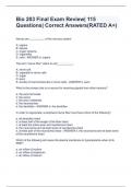 Bio 203 Musser Exam 4 LCC Correct Questions & Answers!!Bio 203 Musser Exam 4 LCC Correct Questions & Answers!!
