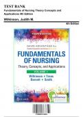 Test Bank for Fundamentals of Nursing Theory Concepts and Applications, 4th Edition by Wilkinson, 9780803676862, Covering Chapters 1-46 | Includes Rationales