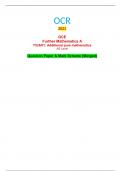OCR 2023 GCE Further Mathematics A Y535/01: Additional pure mathematics AS Level Question Paper & Mark Scheme (Merged)