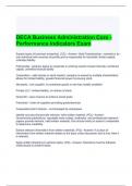 DECA Business Administration Core - Performance Indicators Exam 2024 (Graded A)