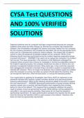 CYSA Test QUESTIONS  AND 100% VERIFIED  SOLUTIONS
