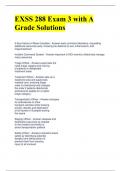 EXSS 288 Exam 3 with A Grade Solutions