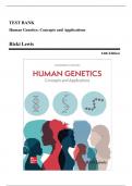 Test Bank - Human Genetics: Concepts and Applications, 14th Edition (Lewis, 2024), Chapter 1-23 | All Chapters
