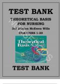 TEST BANK FOR THEORETICAL BASIS FOR NURSING 3RD EDITION MCEWEN WILLS Theoretical Basis for Nursing, Third Edition 3rd Edition by Melanie McEwen||ISBN 9781605473239||Complete Guide A+