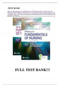 Test Bank For Davis Advantage for Wilkinson's Fundamentals of Nursing (2 Volume Set): Theory, Concepts, and Applications Fifth Edition by Leslie S. Treas||ISBN 978-1719648011||Complete Guide A+||Latest Update
