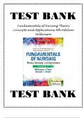 Test Bank For Fundamentals of Nursing Theory Concepts and Applications 4th Edition Wilkinson Chapter 1-46