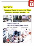 TEST BANK For Foundations of Financial Management, 18th Edition by Stanley Block, Geoffrey Hirt, Bartley Danielsen, Verified Chapters 1 - 21, Complete Newest Version
