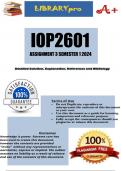IOP2601 Assignment 3 (COMPLETE ANSWERS) Semester 1 2024 - DUE 2 May 2024