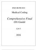 (WGU D521) HLTH 2115 MEDICAL CODING COMPREHENSIVE FINAL OA GUIDE 2024