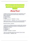 ATLS Complete Set Examination Questions And Revised Correct  Answers  Already Passed 