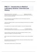  PMLS 1 - Introduction to Medical Laboratory Science: Overview and History Research Guide With Complete Questions And Answers A+ Rated/2024.