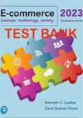 Test Bank for E-Commerce 2023 Business, Technology, Society, 17th Edition by Kenneth C. Laudon, Carol Guercio Traver