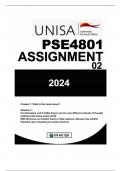 PSE4801 ASSIGNMENT 02 DUE 2024......