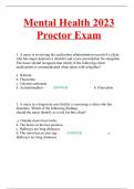 Mental Health 2023 Proctor Exam