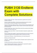 PUBH 3130 Endterm Exam with Complete Solutions 