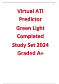 Virtual ATI Predictor Green Light Completed Study Set 2024 Graded A+