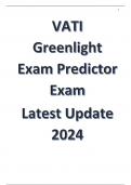 VATI Greenlight Exam Predictor Exam Latest Update 2024