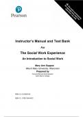 Test Bank For Social Work Experience, The A Case-Based Introduction to Social Work and Social Welfare, 7th Edition by Mary Ann Suppes, Carolyn Cressy Wells