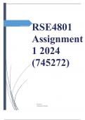 RSE4801 Assignment 1 A+ Latest  2024