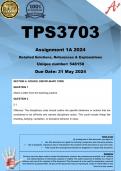 TPS3703 Assignment 1A (COMPLETE ANSWERS) 2024 (548158) - DUE 31 May 2024 