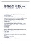 ISC2 CGRC PRACTICE TEST QUESTIONS: 101 – 150 QUESTIONS WITH COMPLETE SOLUTIONS.