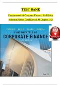 Fundamentals of Corporate Finance, 5th Edition TEST BANK by Robert Parrino, David Kidwell, Verified Chapters 1 - 21, Complete Newest Version