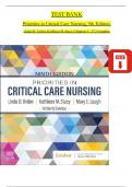 Priorities in Critical Care Nursing, 9th Edition, TEST BANK by Linda D. Urden, Kathleen M. Stacy, Complete Chapters 1 - 27, Verified Latest Version