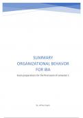 Samenvatting -  Organizational Behavior