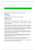 The CPI Crisis Development Model Exam with complete solutions