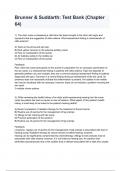 Brunner & Suddarth: Test Bank (Chapter 64) Exam 2024/2025 Questions With Completed Solutions.