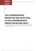 PN COMPREHENSIVE PREDICTOR 2023 WITH NGN -ATI RN COMPREHENSIVE PREDICTOR RETAKE