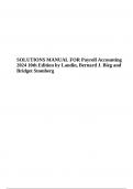 SOLUTIONS MANUAL FOR Payroll Accounting 10th Edition by Landin, Bernard J. Bieg and Bridget Stomberg  (2024/2025)