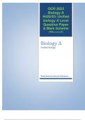 OCR 2023 Biology A H420/03: Unified  biology A Level Question Paper  & Mark Scheme  (Merged)
