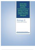 OCR 2023 Biology B H422/01:  Fundamentals of  biology A Level Question Paper  & Mark Scheme  (Merged)