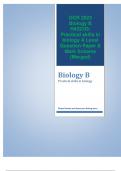 OCR 2023 Biology B H422/03:  Practical skills in  biology A Level Question Paper &  Mark Scheme  (Merged)