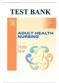 Test Bank for Adult Health Nursing 5th Edition by Barbara Christensen, Elaine Kockrow 9780323042369 Chapter 1-17 Complete Guide||Latest 2024
