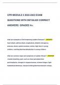 CPR MODULE 5 2022-2023 EXAM  QUESTIONS WITH DETAILED CORRECT  ANSWERS GRADED A+.