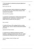 Care of the Patient with a Gastrointestinal Disorder Questions with  100% correct answers |Graded A+