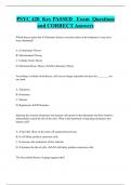 PSYC 420 Key PASSED Exam Questions  and CORRECT Answers